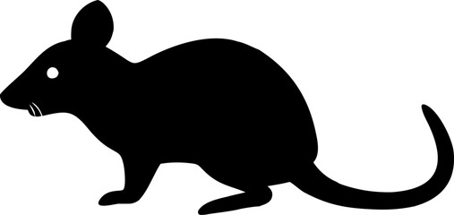 Here's concise description combining your terms, Black cat silhouette vector illustration, a cute animal design with a funny tail symbol Black cat silhouette vector illustration, a cute animal design