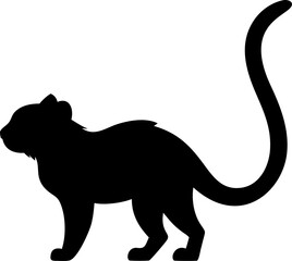 Wild predator lion vector silhouette illustration