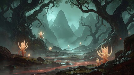 Alien Planet Concept Art Landscape