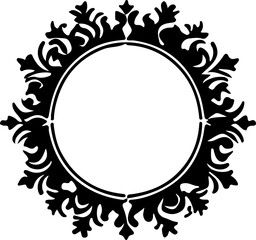 Floral Motif Silhouette Vector Art, Elegant Floral Silhouette Design, Decorative Flower Motif Vector, Botanical Silhouette Vector Art, Vintage Floral Vector Illustration, Floral Pattern Silhouette Art