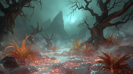 Alien Planet Concept Art Landscape