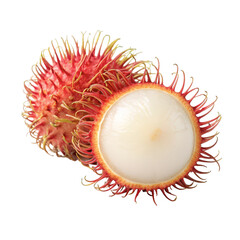 Whole and Half Rambutan, Cut Out