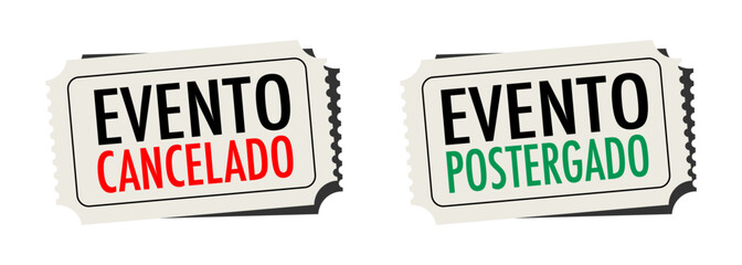 Evento cancelado, Evento postergado