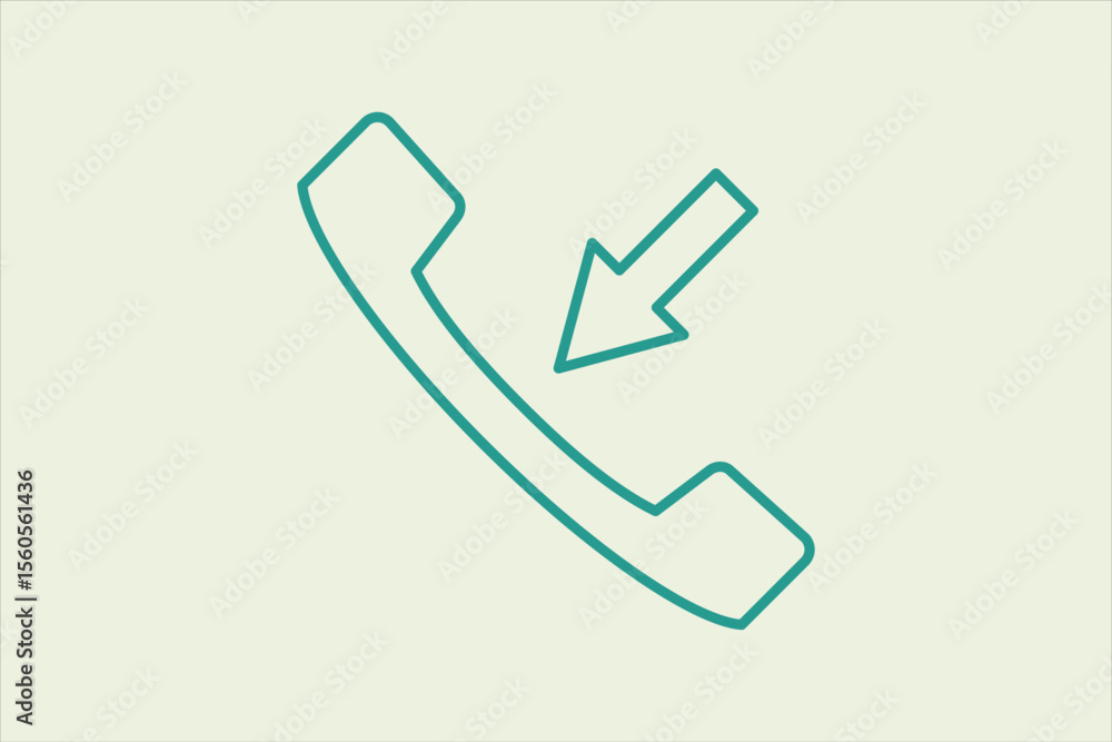 Poster incoming call icon. icon related to ui elements. suitable for web site, app, user interfaces,element