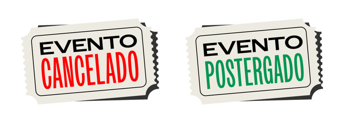 Evento cancelado, Evento postergado