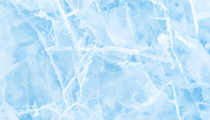 Obraz premium Detailed texture of frosted ice with delicate cracks and crystal formations. Captures the cool, intricate beauty of a frozen surface.