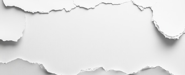 Naklejka premium Ripped White Paper Texture