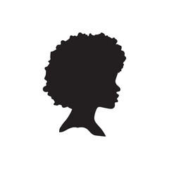 Woman vector silhouette, black color isolated on white background. Vector illustration