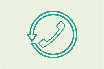 history call icon. icon related to UI elements. suitable for web site, app, user interfaces,element, printable etc. line icon style. simple vector design editable