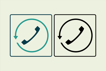 history call icon. icon related to UI elements. suitable for web site, app, user interfaces,element, printable etc. solid icon style. simple vector design editable