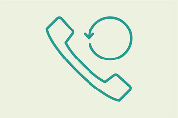 history call icon. icon related to UI elements. suitable for web site, app, user interfaces,element, printable etc. line icon style. simple vector design editable