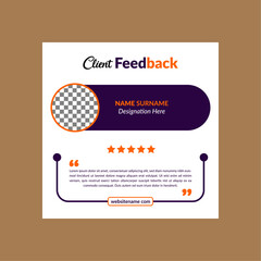 Modern Client Testimonial Design. Elegant Template Display for Promotion.