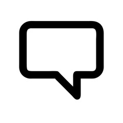 Naklejka premium Simple Speech Bubble Icon Clean & Modern Design