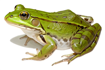  green frog isolated on white background PNG, AI GENERATED