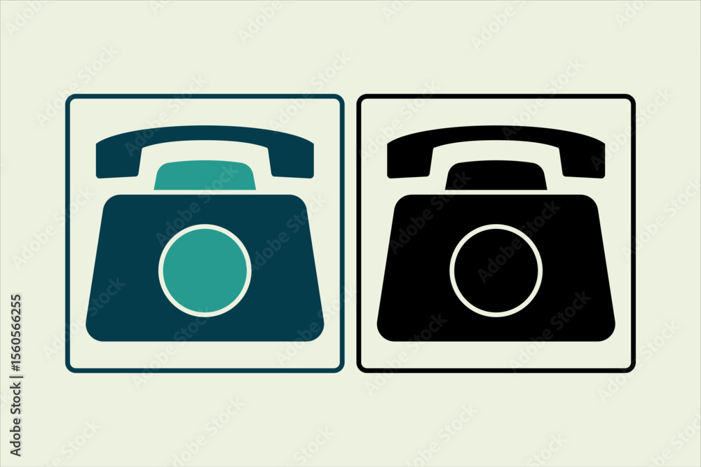 Poster home telephone icon. icon related to ui elements. suitable for web site, app, user interfaces,elemen