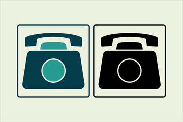 Home telephone icon. icon related to UI elements. suitable for web site, app, user interfaces,element, printable etc. solid icon style. simple vector design editable