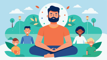 A mens wellness retreat offering a weekend of workshops activities and support for those struggling with body image issues allowing them to fully disconnect from societys pressures. Vector