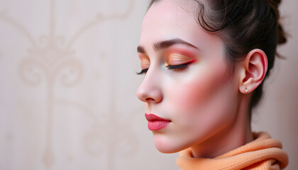 Skin color, mindfulness theme. White tone