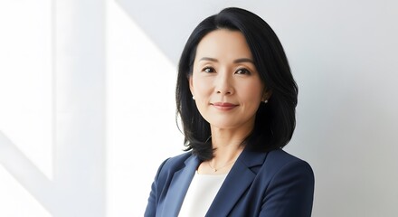 Portrait of a Confident Asian Businesswoman in a Professional Setting