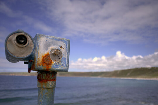 Coin Operated Telescope at Sennen Cove, Cornwall, United Kingdom