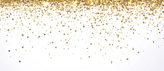 Gold confetti on white background (2)