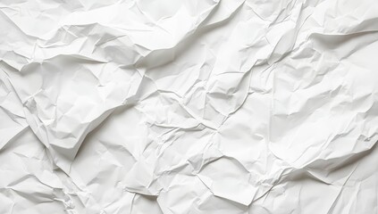 Fototapeta premium Crinkled white paper texture (8)
