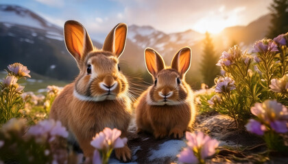 Fototapeta premium rabbits