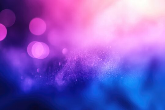 Abstract vibrant bokeh background with a mix of pink, purple, and blue hues.  Soft, diffused light creates a dreamy, ethereal atmosphere - Powered by Adobe