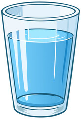 Glass of water isolated 