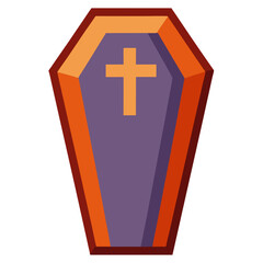 Obraz premium Coffin vector for festive designs, posters, cards, and seasonal graphics.
