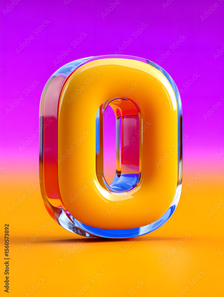 Poster 3d rendering digital font big sale event countdown concept element