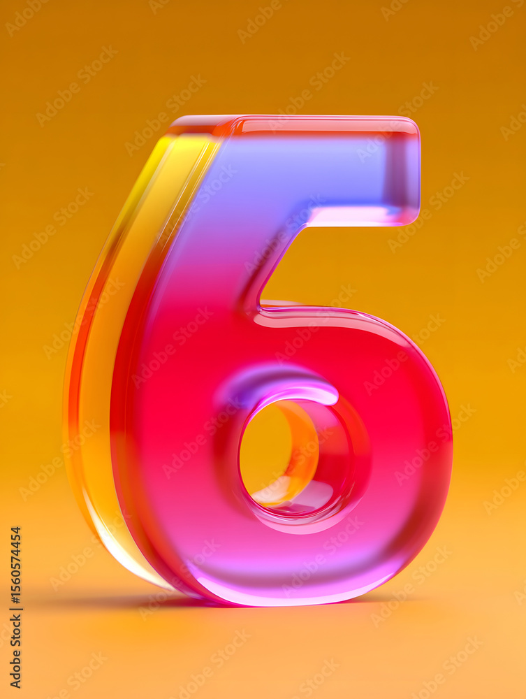 Fototapete 3d rendering digital font big sale event countdown concept element
