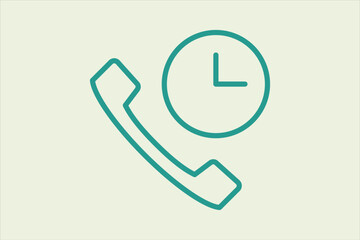 history call icon. icon related to UI elements. suitable for web site, app, user interfaces,element, printable etc. line icon style. simple vector design editable
