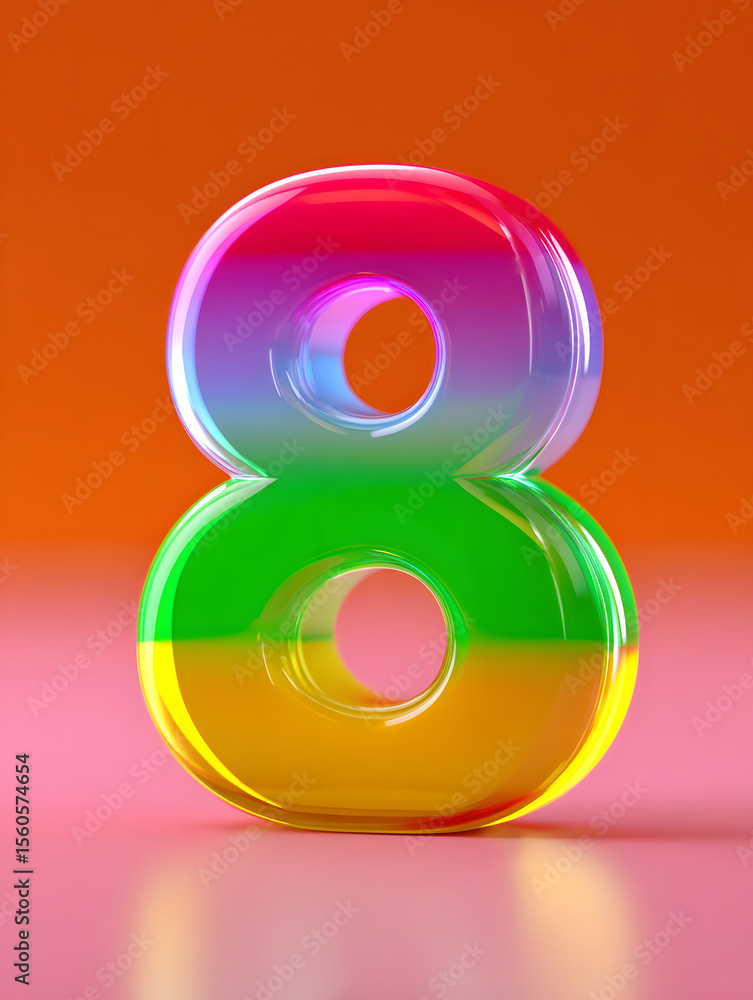 Poster 3d rendering digital font big sale event countdown concept element