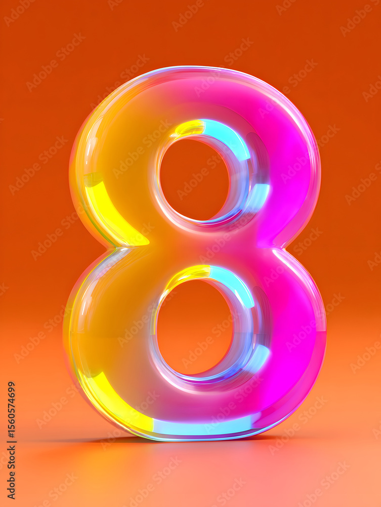 Poster 3d rendering digital font big sale event countdown concept element