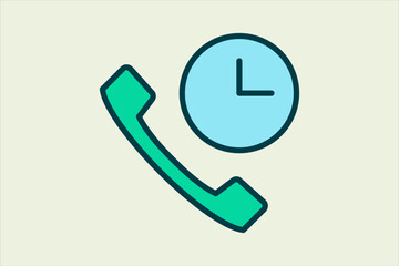 history call icon. icon related to UI elements. suitable for web site, app, user interfaces,element, printable etc. flat line icon style. simple vector design editable