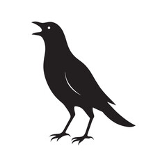 Swedish Blackbird National Bird Silhouette
