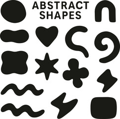 Set of black and white vector icons featuring hearts love symbols stars buttons and design elements for web and Valentine card decoration