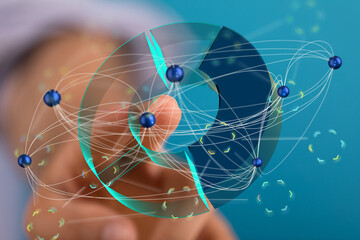 Abstract image of a network, data flow, connections, and digital technology. Ideal for business, tech, and innovation.