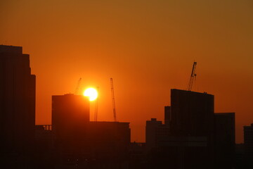 sunrise over perth from kings park
