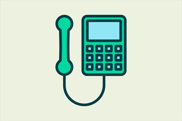 payphone icon. icon related to UI elements. suitable for web site, app, user interfaces,element, printable etc. flat line icon style. simple vector design editable