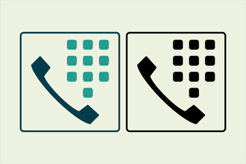 call number icon. icon related to UI elements. suitable for web site, app, user interfaces,element, printable etc. solid icon style. simple vector design editable