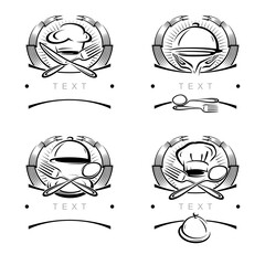 Restaurant label and icon set. Collection icon restaurant. Vector
