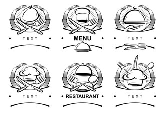 Restaurant label and icon set. Collection icon restaurant. Vector