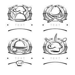 Restaurant label and icon set. Collection icon restaurant. Vector