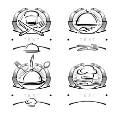 Restaurant label and icon set. Collection icon restaurant. Vector