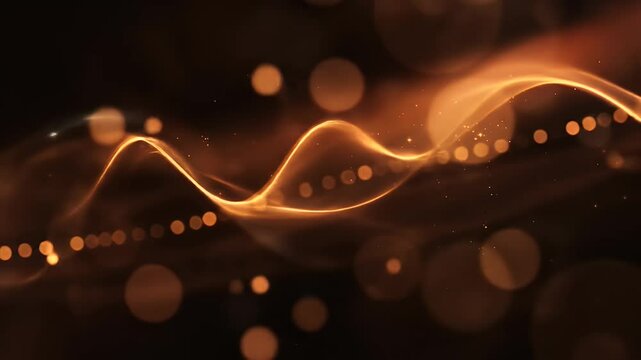 Abstract flowing shapes with warm lights