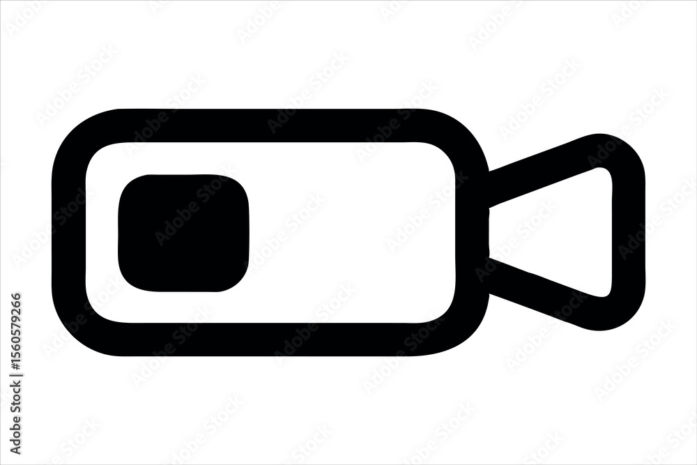 Poster set of outline icons related to camera. linear icon collection. editable stroke. vector illustration
