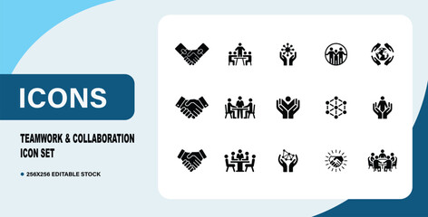Teamwork & Collaboration Icon Set