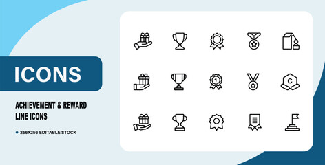 Achievement & Reward Line Icons